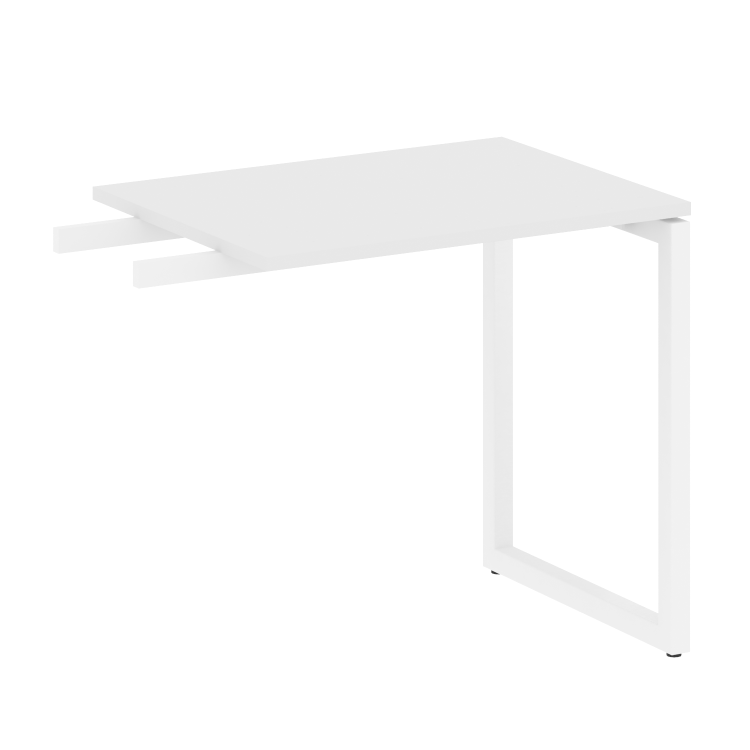 Metal System Quattro Приставной элемент на О-образном м/к 40БО.ПР-2 Белый/Металл Белый 800*600*750
