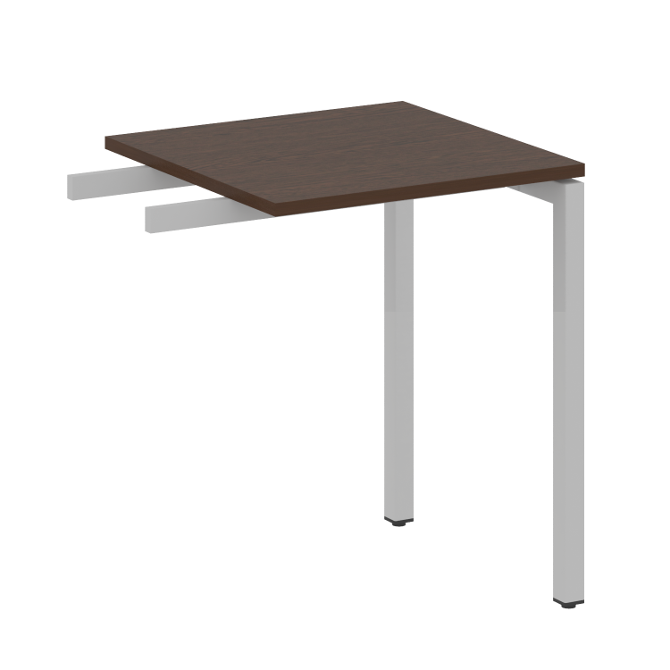 Metal System Quattro Приставной элемент на П-образном м/к 40БП.ПР-1 Венге Цаво/Металл Серый 600*600*