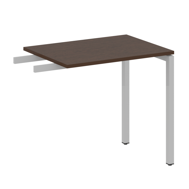 Metal System Quattro Приставной элемент на П-образном м/к 40БП.ПР-2 Венге Цаво/Металл Серый 800*600*