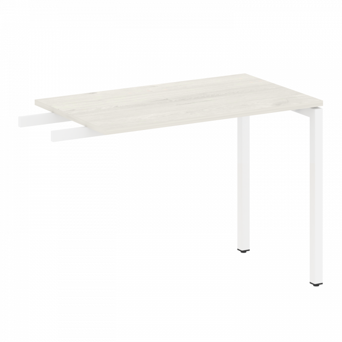 Метал Систем Куатро Приставной элемент на П-образном м/к 40БП.ПР-3 Дуб Наварра/Металл Белый 1000*600