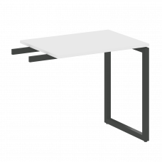 Metal System Quattro Приставной элемент на О-образном м/к 40БО.ПР-2 Белый/Металл Антрацит 800*600*75