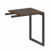 Metal System Quattro Приставной элемент на О-образном м/к 40БО.ПР-1 Венге Цаво/Металл Антрацит 600*6