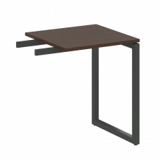 Metal System Quattro Приставной элемент на О-образном м/к 40БО.ПР-1 Венге Цаво/Металл Антрацит 600*6