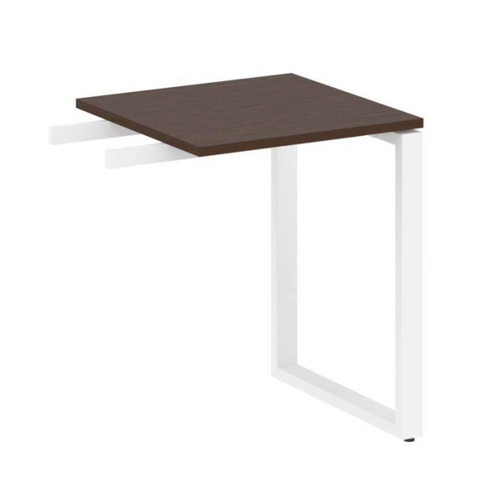 Метал Систем Приставной элемент на О-образном м/к БО.ПР-1 Венге Цаво/Металл Белый 600*600*750