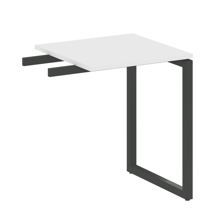 Metal System Quattro Приставной элемент на О-образном м/к 40БО.ПР-1 Белый/Металл Антрацит 600*600*75