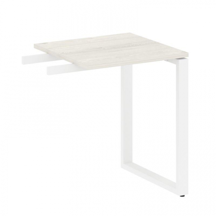 Metal System Приставной элемент на О-образном м/к БО.ПР-1 Дуб Наварра/Металл Белый 600*600*750