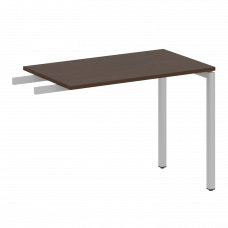 Metal System Quattro Приставной элемент на П-образном м/к 40БП.ПР-3 Венге Цаво/Металл Серый 1000*600