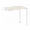 Metal System Quattro Приставной элемент на П-образном м/к 40БП.ПР-2 Дуб Наварра/Металл Белый 800*600