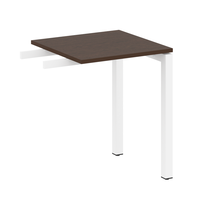 Metal System Quattro Приставной элемент на П-образном м/к 50БП.ПР-1 Венге Цаво/Металл Белый 600*600*