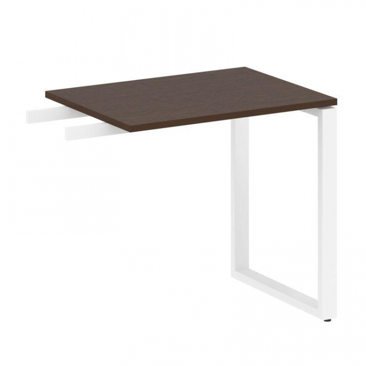 Metal System Приставной элемент на О-образном м/к БО.ПР-2 Венге Цаво/Металл Белый 800*600*750