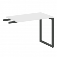 Metal System Quattro Приставной элемент на О-образном м/к 40БО.ПР-3 Белый/Металл Антрацит 1000*600*7