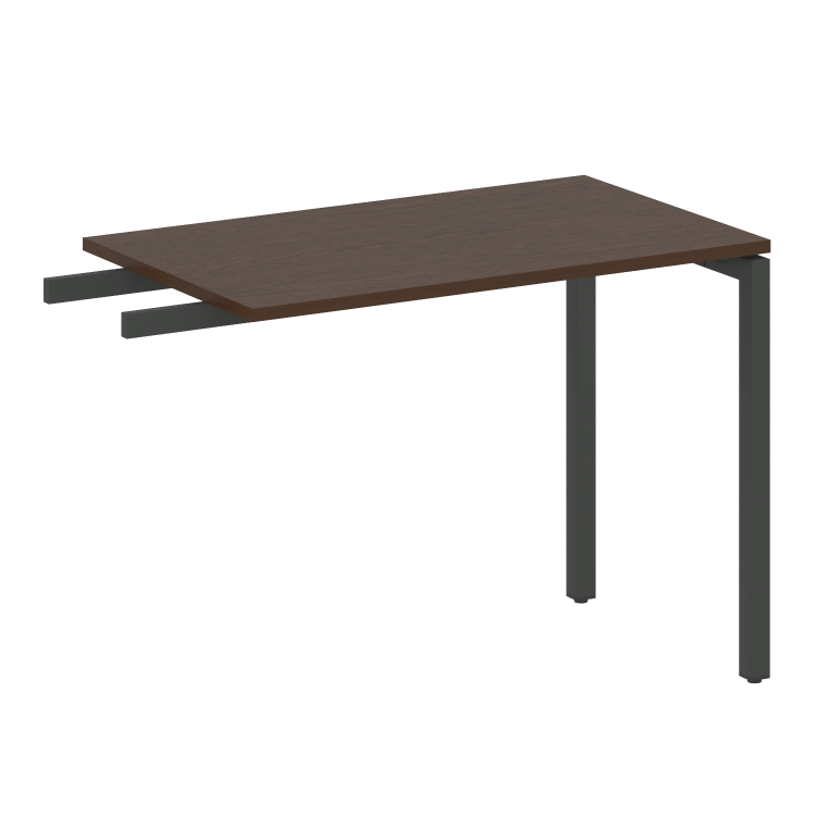 Metal System Quattro Приставной элемент на П-образном м/к 40БП.ПР-3 Венге Цаво/Металл Антрацит 1000*