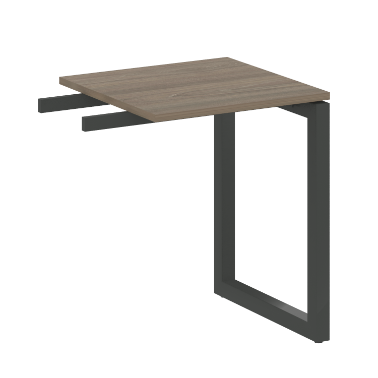 Metal System Quattro Приставной элемент на О-образном м/к 50БО.ПР-1 Вяз Благородный/Металл Антрацит