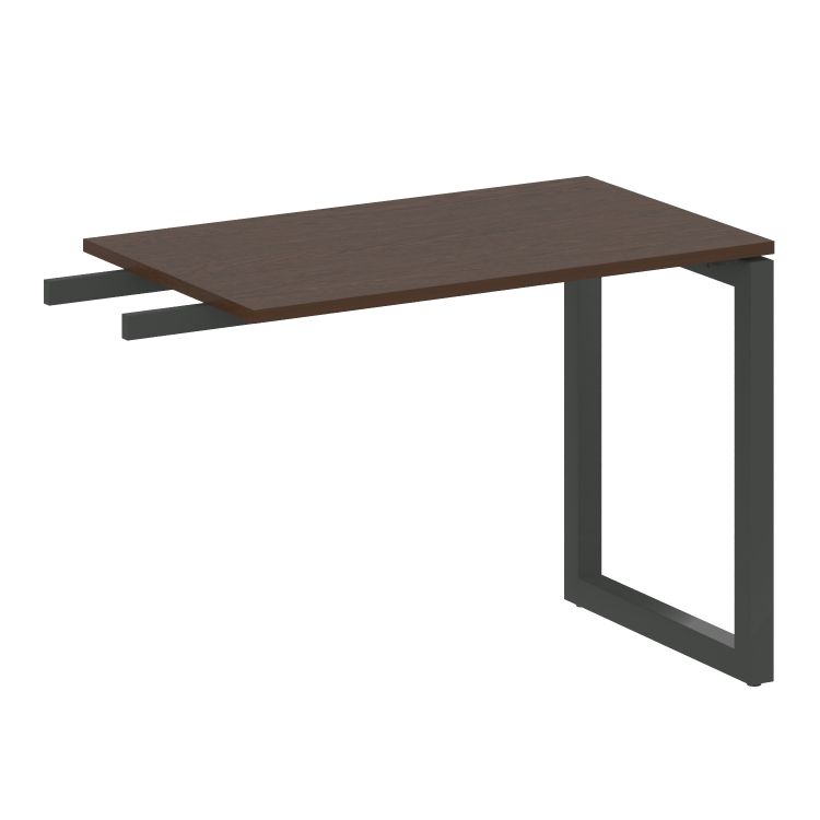 Metal System Quattro Приставной элемент на О-образном м/к 50БО.ПР-3 Венге Цаво/Металл Антрацит 1000*