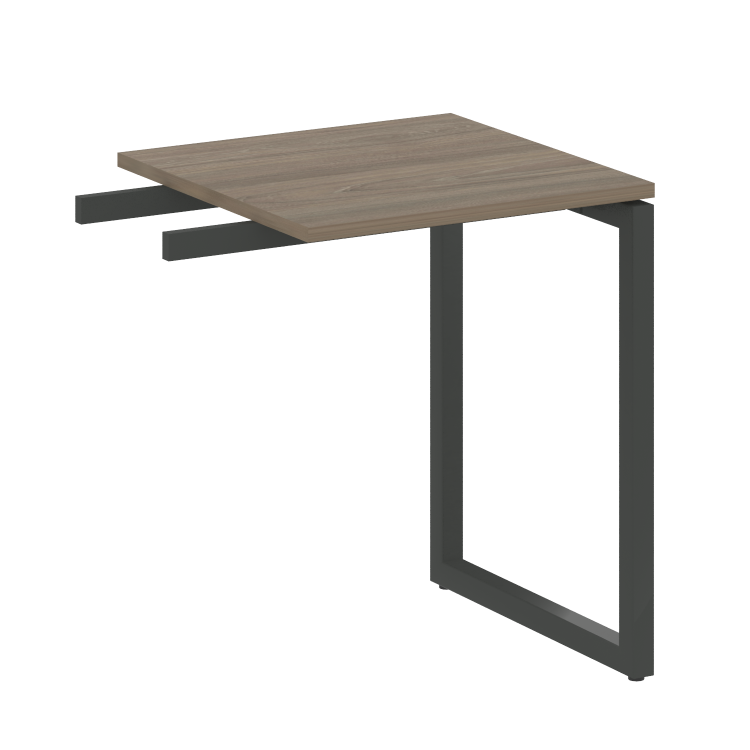 Metal System Quattro Приставной элемент на О-образном м/к 40БО.ПР-1 Вяз Благородный/Металл Антрацит