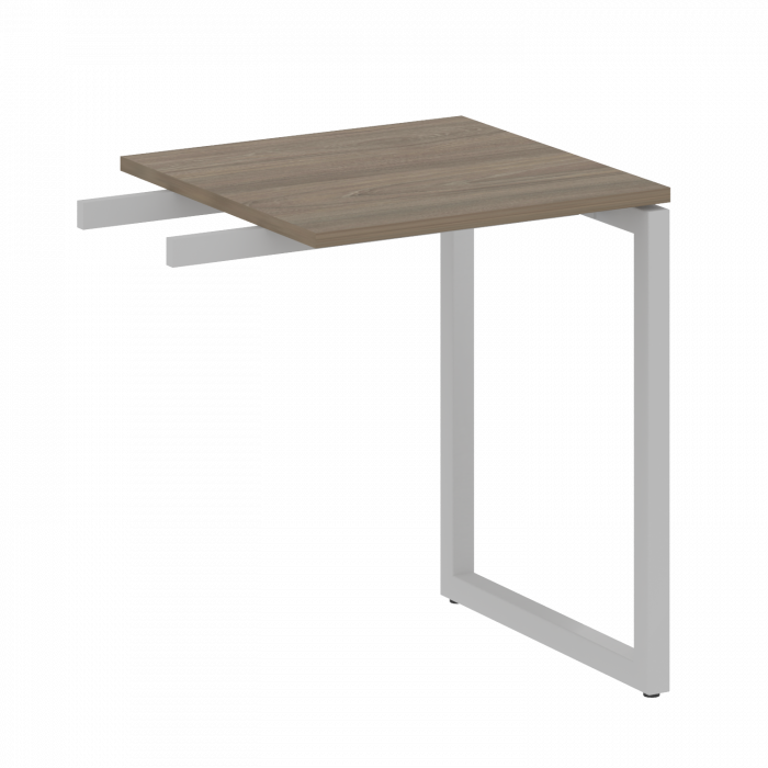 Метал Систем Куатро Приставной элемент на О-образном м/к 40БО.ПР-1 Вяз Благородный/Металл Серый 600*