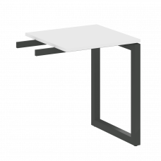 Metal System Quattro Приставной элемент на О-образном м/к 50БО.ПР-1 Белый/Металл Антрацит 600*600*75