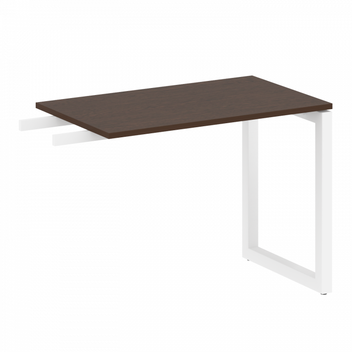 Метал Систем Куатро Приставной элемент на О-образном м/к 50БО.ПР-3 Венге Цаво/Металл Белый 1000*600*