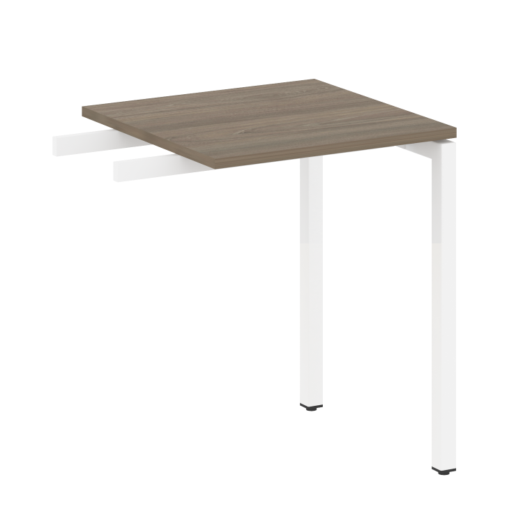 Metal System Quattro Приставной элемент на П-образном м/к 40БП.ПР-1 Вяз Благородный/Металл Белый 600