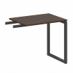 Metal System Quattro Приставной элемент на О-образном м/к 40БО.ПР-2 Венге Цаво/Металл Антрацит 800*6