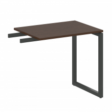 Metal System Quattro Приставной элемент на О-образном м/к 40БО.ПР-2 Венге Цаво/Металл Антрацит 800*6