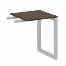 Metal System Quattro Приставной элемент на О-образном м/к 50БО.ПР-1 Венге Цаво/Металл Серый 600*600*