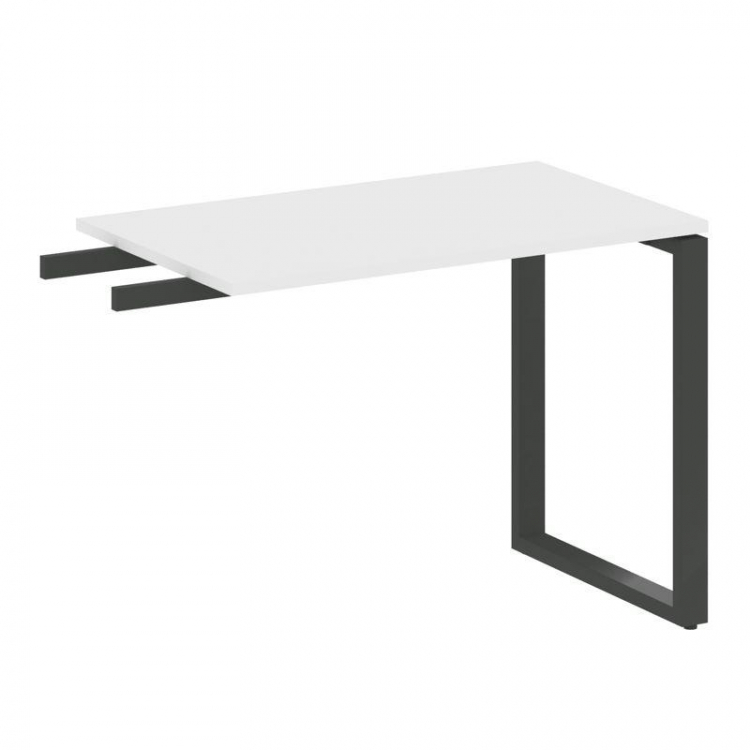 Metal System Приставной элемент на О-образном м/к БО.ПР-3 Белый/Металл Антрацит 1000*600*750