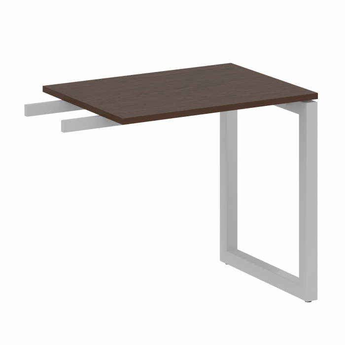 Метал Систем Куатро Приставной элемент на О-образном м/к 50БО.ПР-2 Венге Цаво/Металл Серый 800*600*7