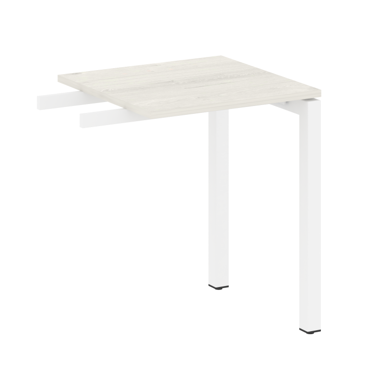 Metal System Quattro Приставной элемент на П-образном м/к 50БП.ПР-1 Дуб Наварра/Металл Белый 600*600