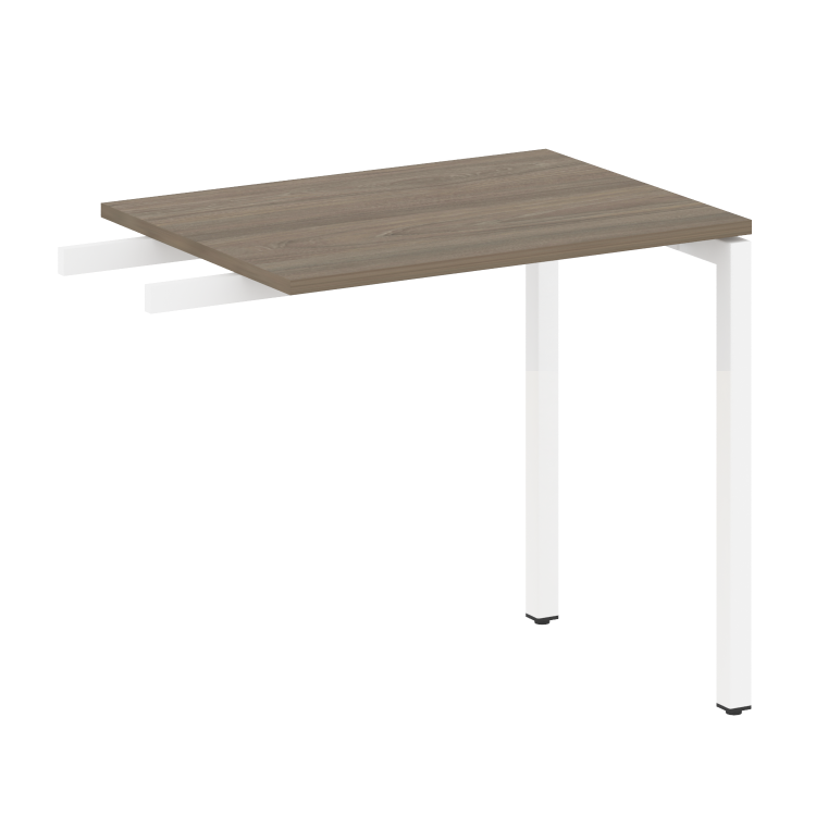 Metal System Quattro Приставной элемент на П-образном м/к 40БП.ПР-2 Вяз Благородный/Металл Белый 800