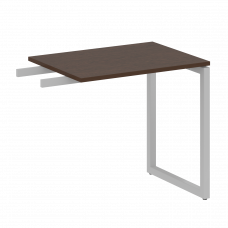 Metal System Quattro Приставной элемент на О-образном м/к 40БО.ПР-2 Венге Цаво/Металл Серый 800*600*