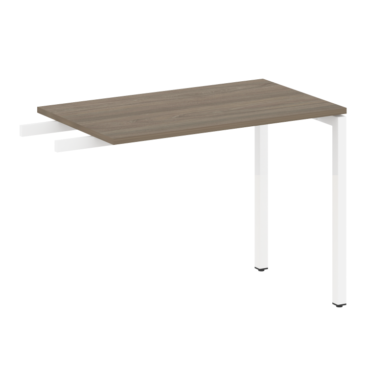 Metal System Quattro Приставной элемент на П-образном м/к 40БП.ПР-3 Вяз Благородный/Металл Белый 100