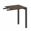 Metal System Quattro Приставной элемент на П-образном м/к 50БП.ПР-1 Венге Цаво/Металл Антрацит 600*6