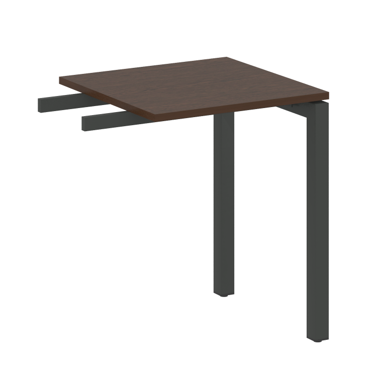 Metal System Quattro Приставной элемент на П-образном м/к 50БП.ПР-1 Венге Цаво/Металл Антрацит 600*6