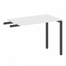 Metal System Quattro Приставной элемент на П-образном м/к 40БП.ПР-3 Белый/Металл Антрацит 1000*600*7