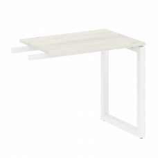 Metal System Quattro Приставной элемент на О-образном м/к 50БО.ПР-2 Дуб Наварра/Металл Белый 800*600