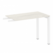 Metal System Quattro Приставной элемент на П-образном м/к 50БП.ПР-3 Дуб Наварра/Металл Белый 1000*60