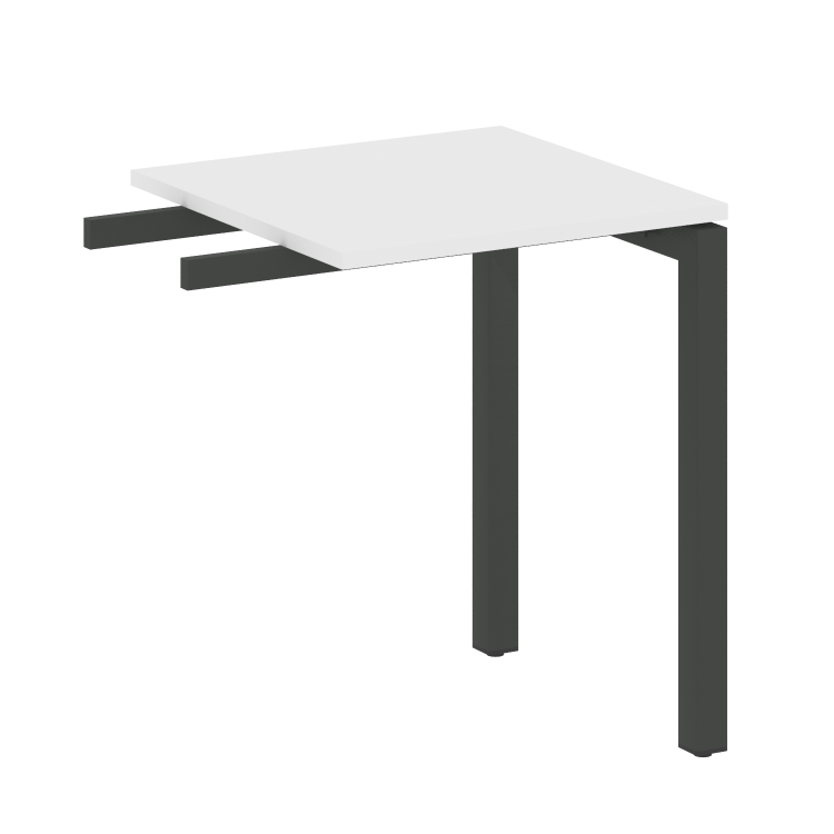 Metal System Quattro Приставной элемент на П-образном м/к 50БП.ПР-1 Белый/Металл Антрацит 600*600*75