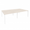 Onix Рабочая станция на П-образном м/к O.MP-D.RS-4.3.8 Денвер Светлый/Металл Белый 2760*1635*750