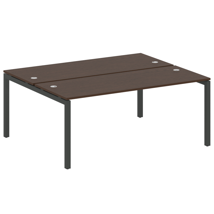 Metal System Quattro Рабочая станция на П-образном м/к 50БП.РАС-СП-2.5 Венге Цаво/Металл Антрацит 18