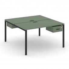 Concept Рабочая станция 2 сторонняя с подвесными тумбами на 2 места CN.DRS-112 B Кобо/Металл Черный