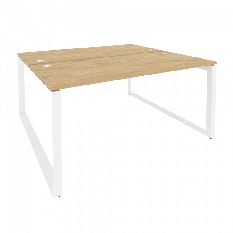Onix Рабочая станция на О-образном м/к O.MO-D.RS-2.4.7 Тиквуд Светлый/Металл Белый 1580*1475*750