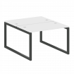 Metal System Quattro Рабочая станция на О-образном м/к 50БО.РАС-СП-2.2 Белый/Металл Антрацит 1200*14
