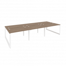Onix Рабочая станция на О-образном м/к O.MO-D.RS-6.2.7 Дуб Аризона/Металл Белый 3540*1475*750