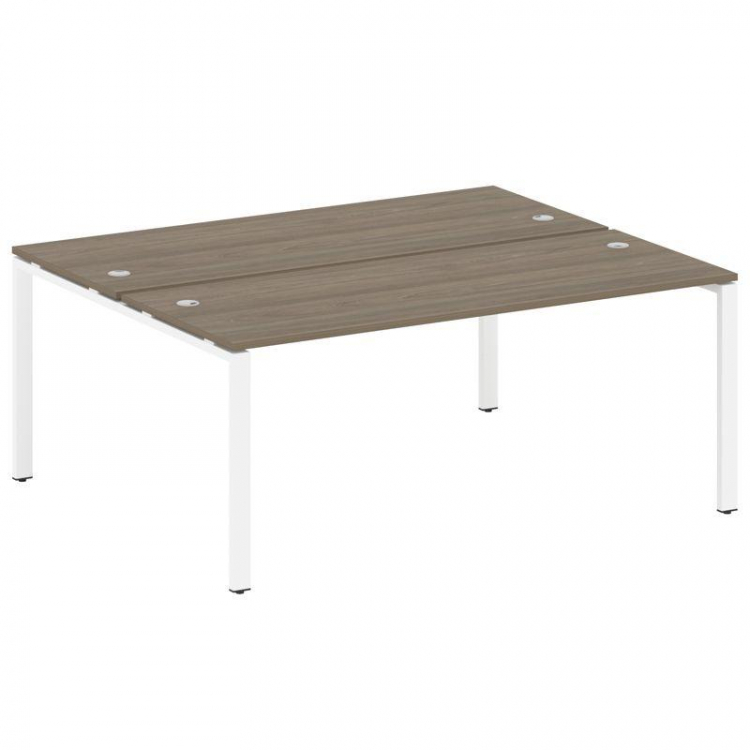 Metal System Рабочая станция на П-образном м/к БП.РАС-СП-2.5 Вяз Благородный/Металл Белый 1800*1475*