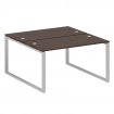 Metal System Рабочая станция на О-образном м/к БО.РАС-СП-2.3 Венге Цаво/Металл Серый 1400*1475*750