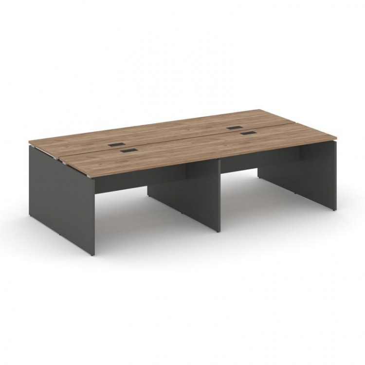 Style Project Рабочая станция 2-х сторон. SN-D.DRS-034 Дуб Табак/Антрацит/Черная Заглушка 3160*1232*