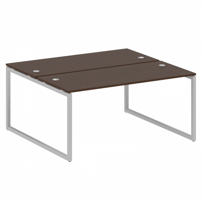 Metal System Quattro Рабочая станция на О-образном м/к 40БО.РАС-СП-2.4 Венге Цаво/Металл Серый 1600*