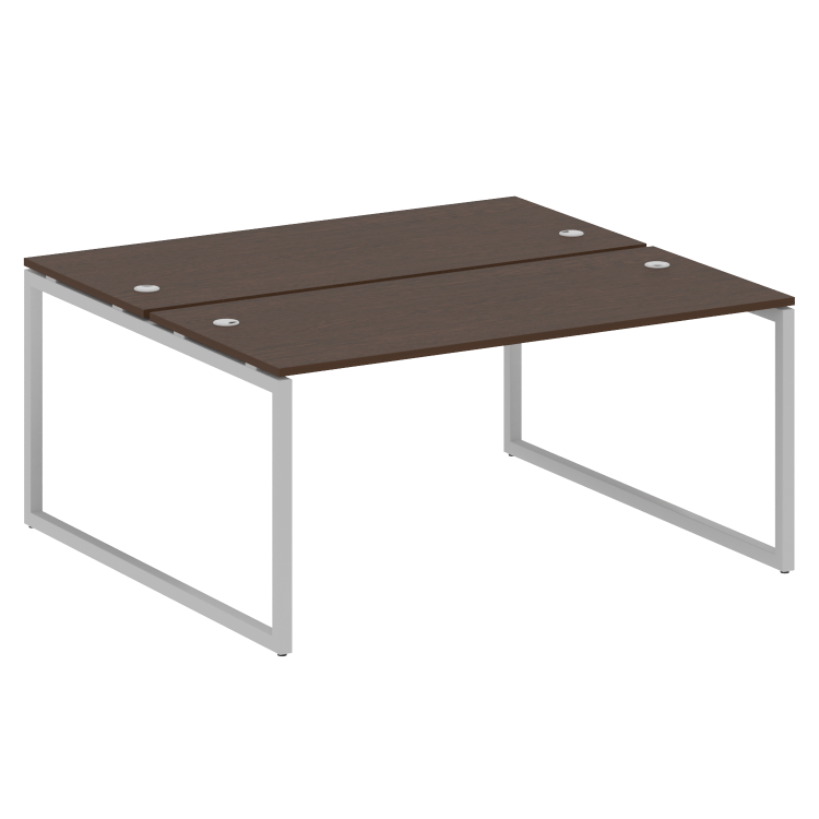 Metal System Quattro Рабочая станция на О-образном м/к 40БО.РАС-СП-2.4 Венге Цаво/Металл Серый 1600*