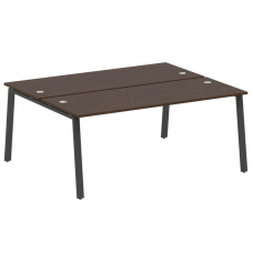 Metal System Рабочая станция на А-образном м/к БА.РАС-СП-2.5 Венге Цаво/Металл Антрацит 1800*1475*75